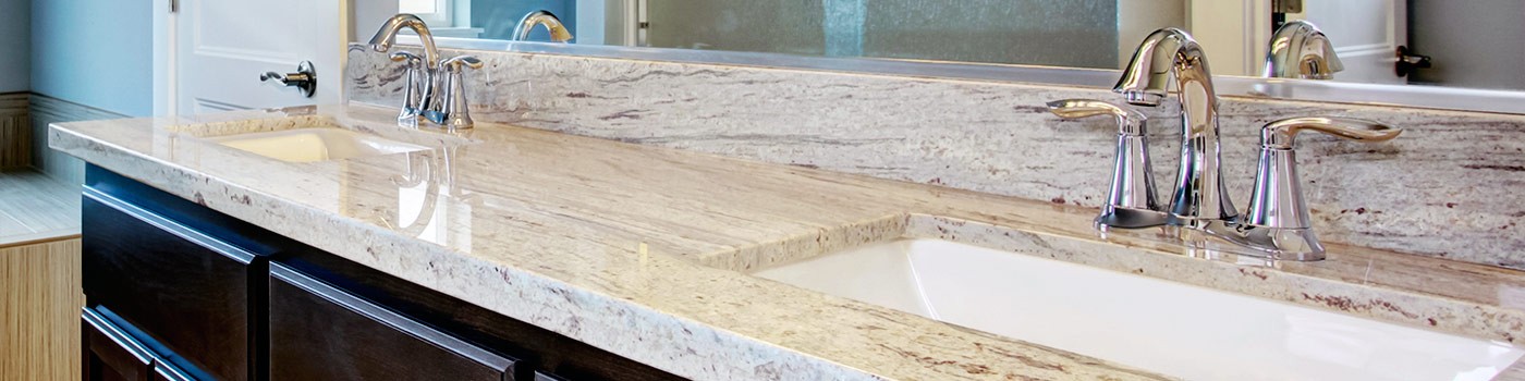 Beautiful countertops in a bathroom