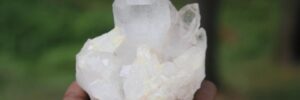 A white quartz rock